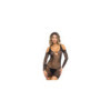 Robe résille noire "Bite Me & Choke Me" 